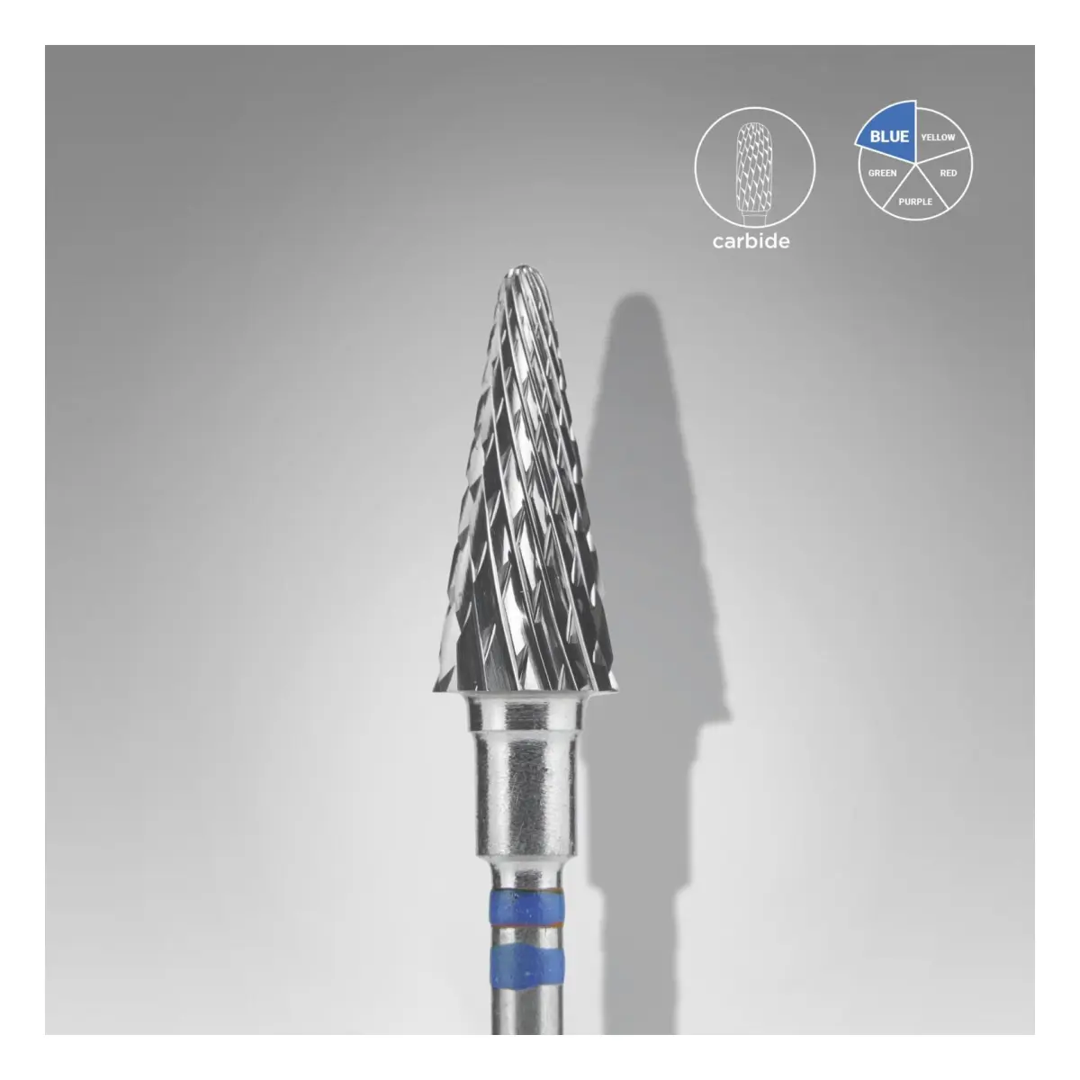 EXPERT Karbidni nastavak za levoruke konus, plavi, 6mm/14mm